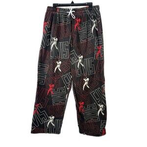 Elvis Presley Pajama Pants Large L David Carey Lounge Pants Cotton Graphic EPE